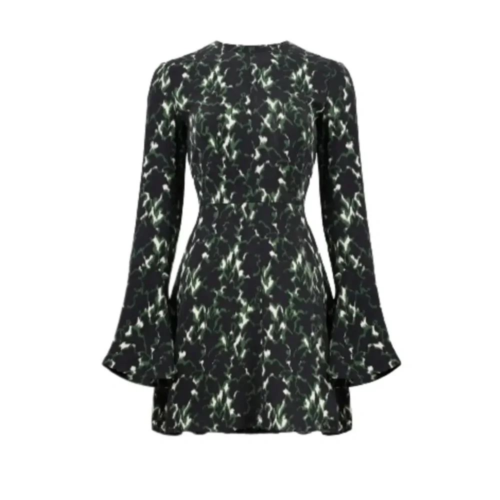 A.L.C. Elegant Black and Green Patterned Dress - Picture 13 of 13